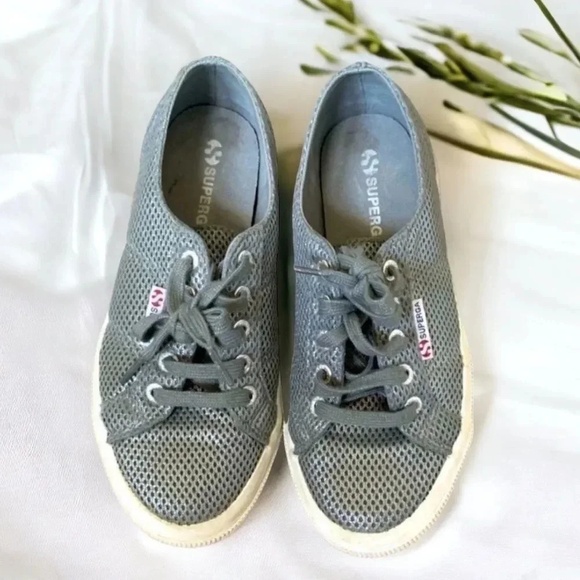 Superga Shoes 2750 Metallic Grey Silver Cotu Classic Sneakers 6.5 - Picture 11 of 13